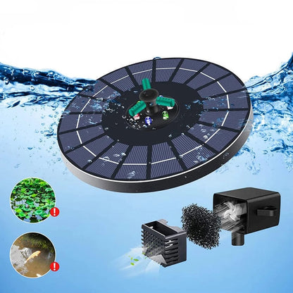 Mini Solar Water Fountain Pump With LED