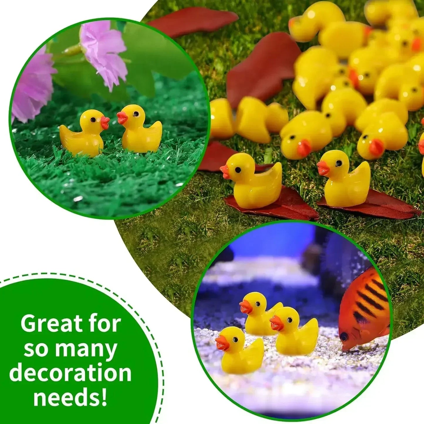 Miniature Resin Ducks (Pack Of 10)