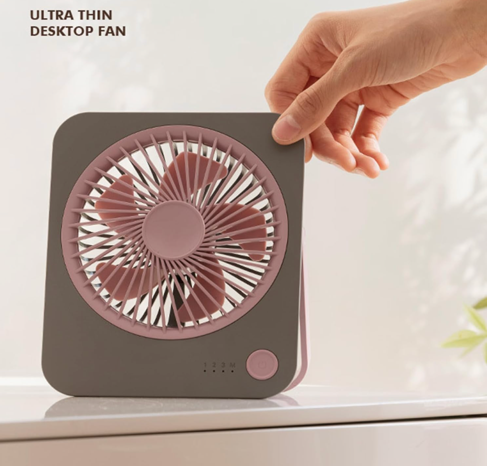 Rechargeable Mini Table Fan with Stand