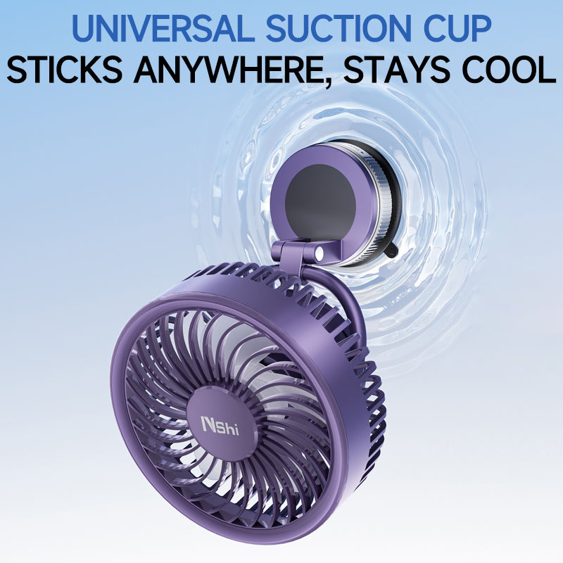 360 Degree Adjustable Head Suction Cup Fan