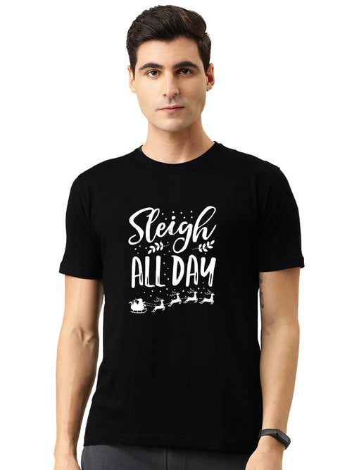 Round Neck T-shirt (black, S) - Small