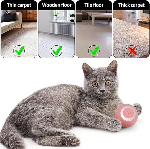 Cat Toy Ball Intelligent Funny Cat Ball 360 Degree Pack Of - 1