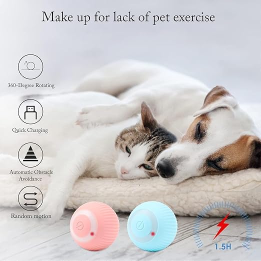 Cat Toy Ball Intelligent Funny Cat Ball 360 Degree Pack Of - 1