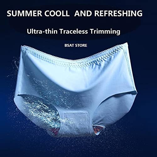 Womens Ice Silk Blend Invisible Lines No Show Hipster Panty Pack Of...