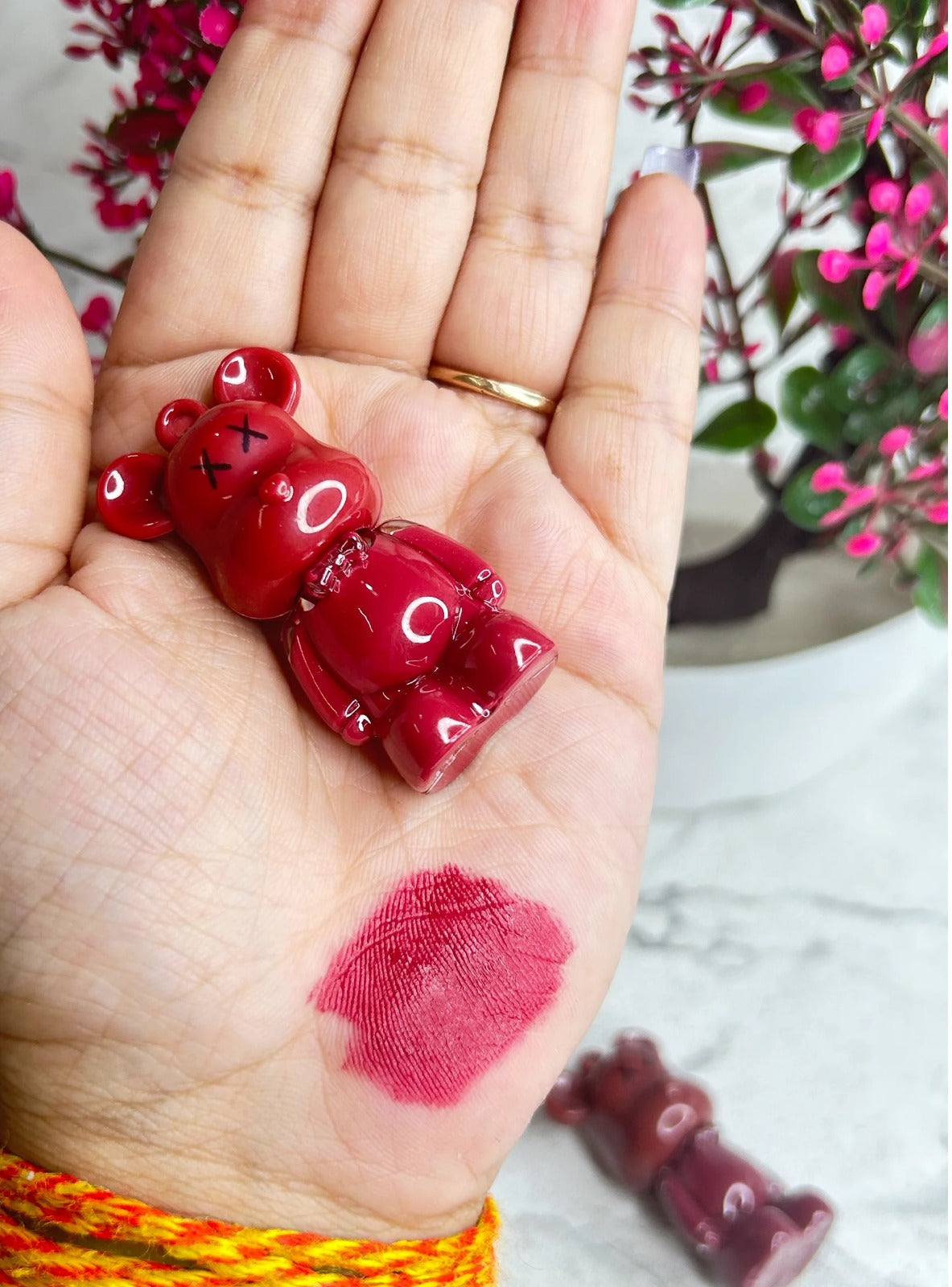 Lip Tint, Bear Keychain Long Lasting Creamy Texture Matte Lipstick ...