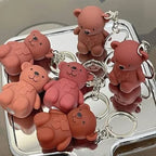 Lip Tint, Bear Keychain Long Lasting Creamy Texture Matte Lipstick ...
