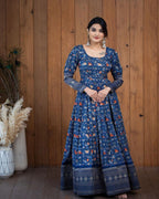 Stylish Fancy Trendy Printed Georgette Gown For Women For Party Wed...