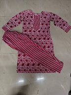 Floral Printed Women Cotton Women Kurta With Pant 2 Psc Set