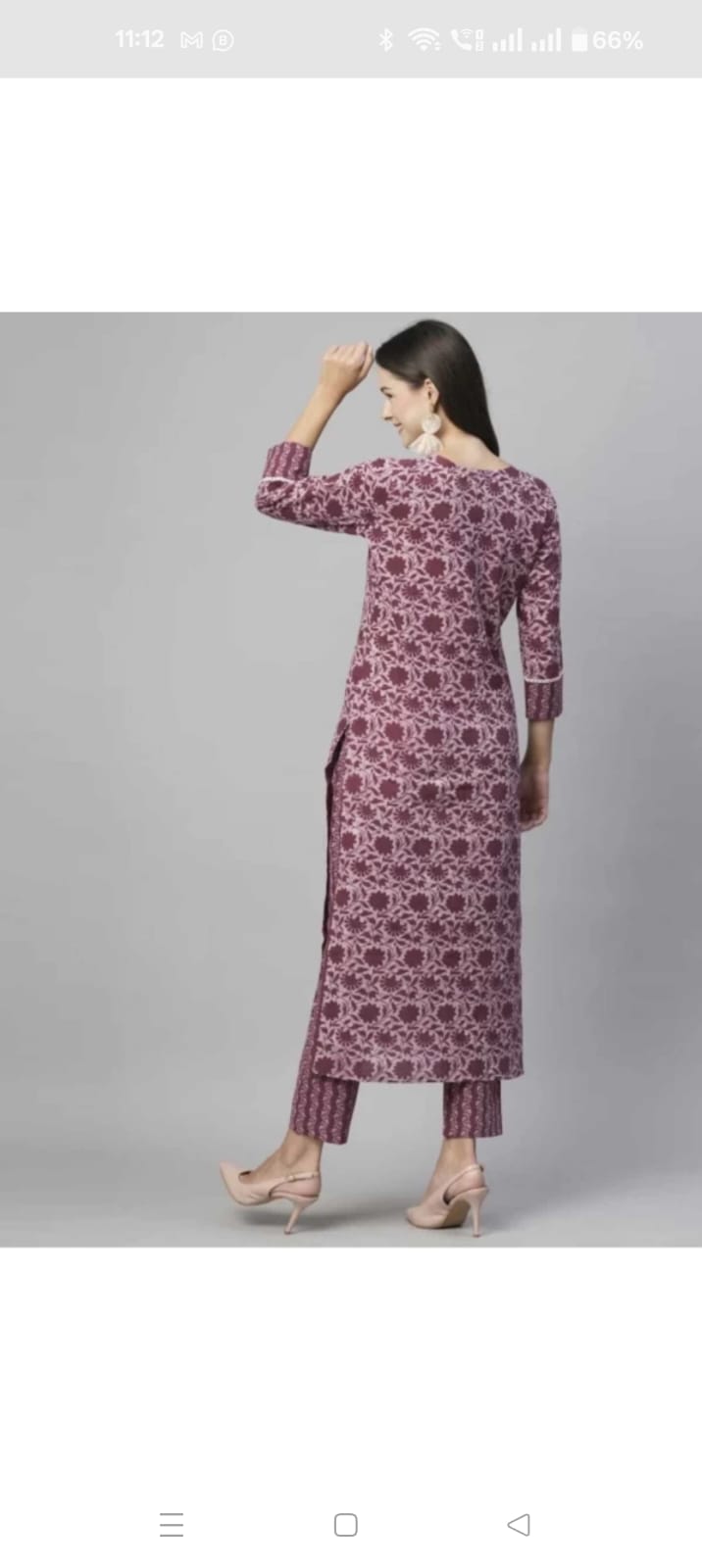 Floral Printed Women Cotton Women Kurta With Pant 2 Psc Set