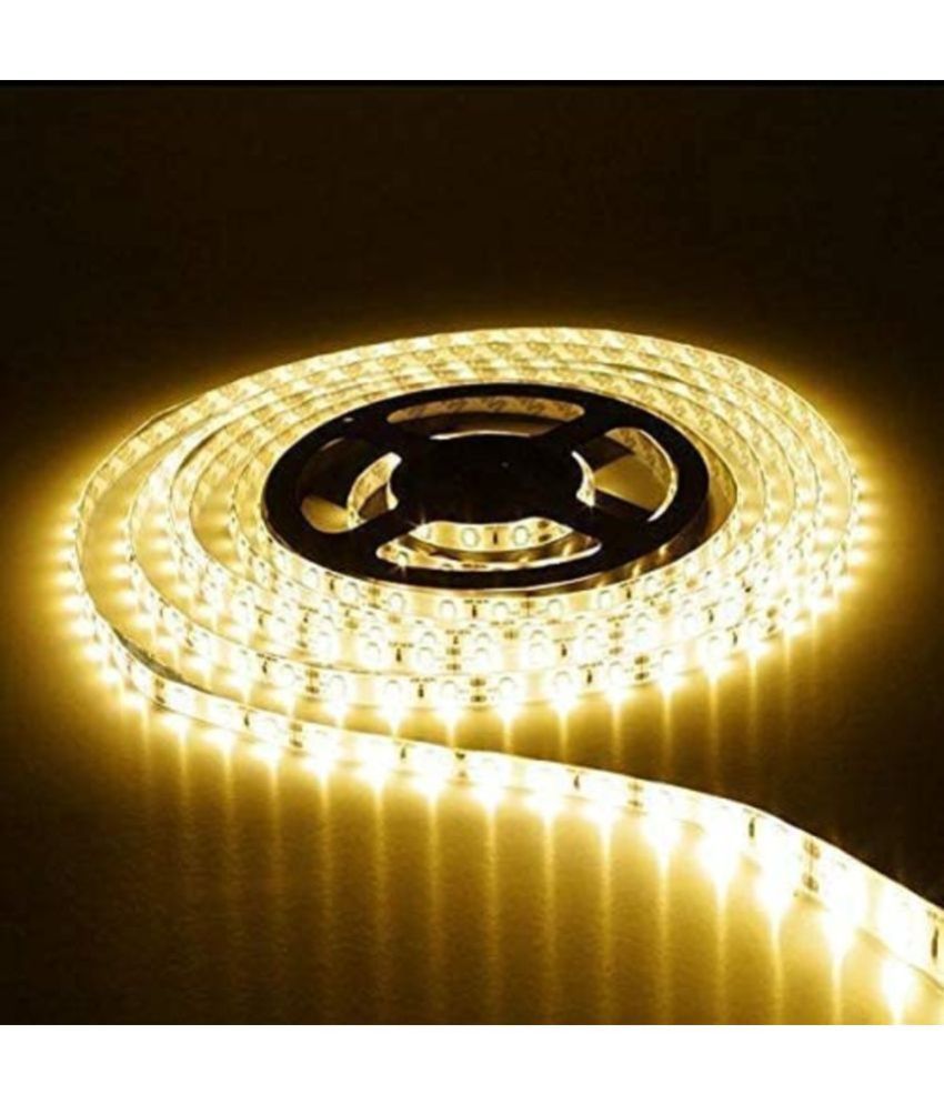 Charkee Yellow 5 Mtr Warm White Colour Strip Light 120 Leds