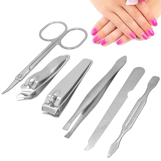 Sj 6 In 1 Nail Art Clipper Pedicure Manicure Tweezer Cutter Earpick...