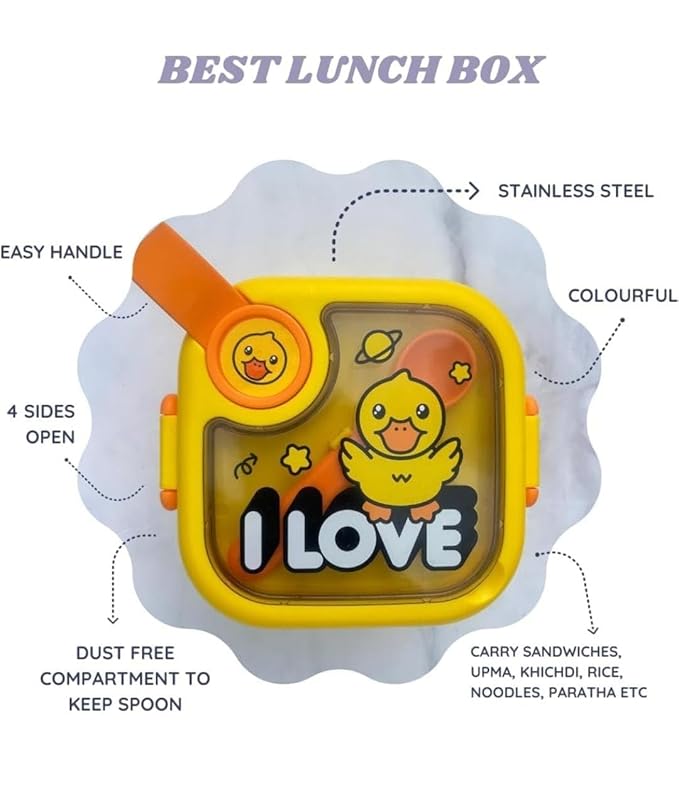 Baby Food Box With Spoon Scissor