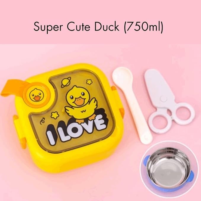 Baby Food Box With Spoon Scissor