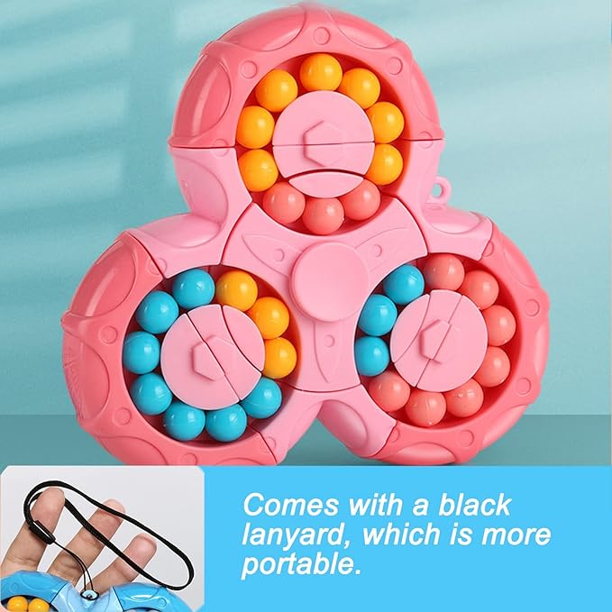 Magic Bean Brain Teaser Finger Spinner Toy Hand Spinner Stress Anxi...