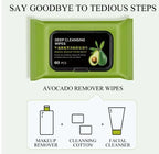 Avocado Makeup Remover Wipes 60 Pcs