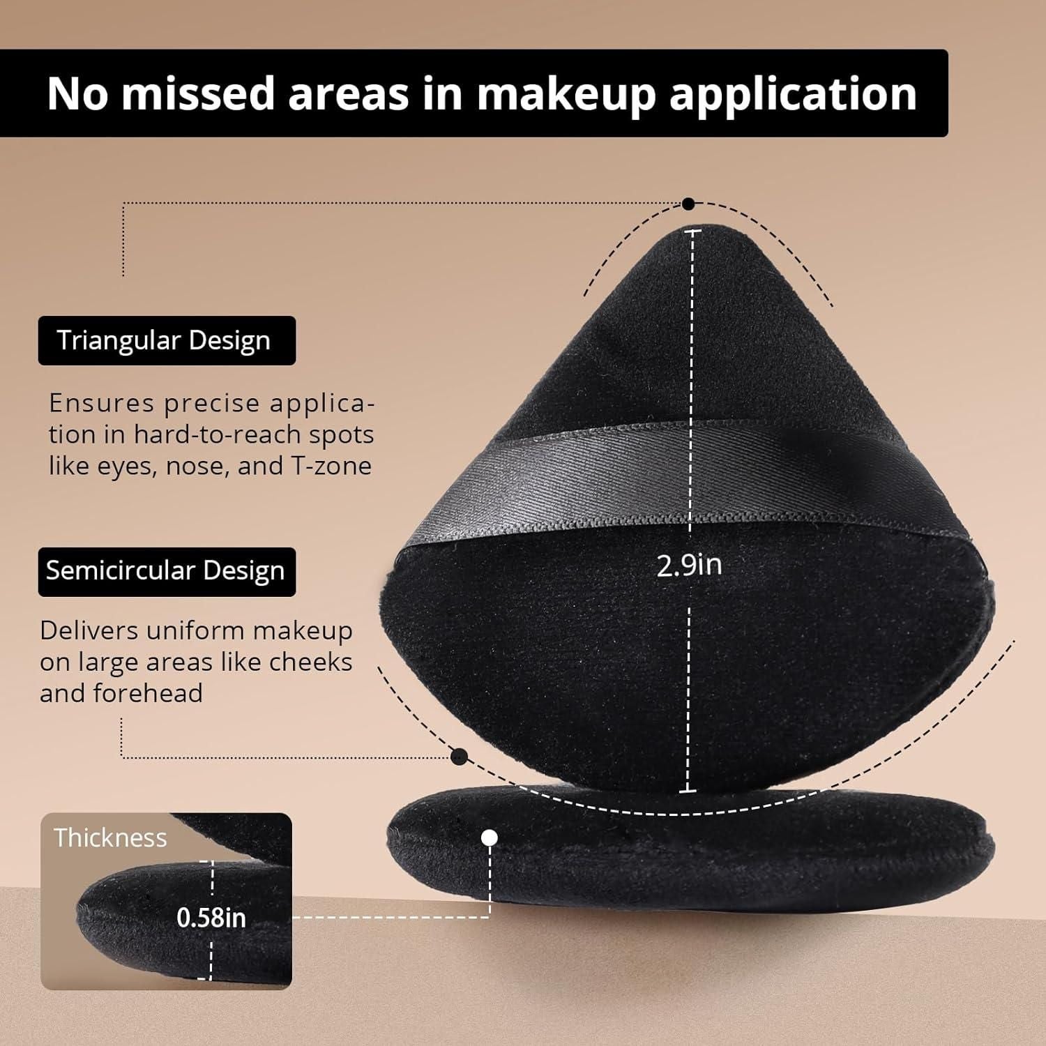 Triangle Powder Puffs For Face Powder Makeup Puff For Loose Pack Of 1