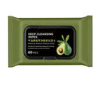 Avocado Makeup Remover Wipes 60 Pcs