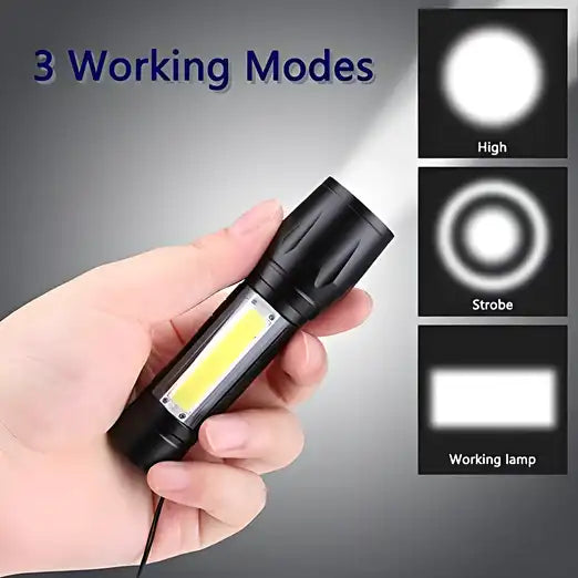 Pocket Size Mini Portable Xpe Cob Led Tactical Flashlight
