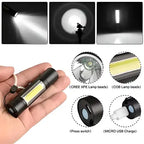 Pocket Size Mini Portable Xpe Cob Led Tactical Flashlight