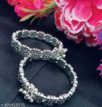 Silver Sterling Silver Kada Pack Of 2