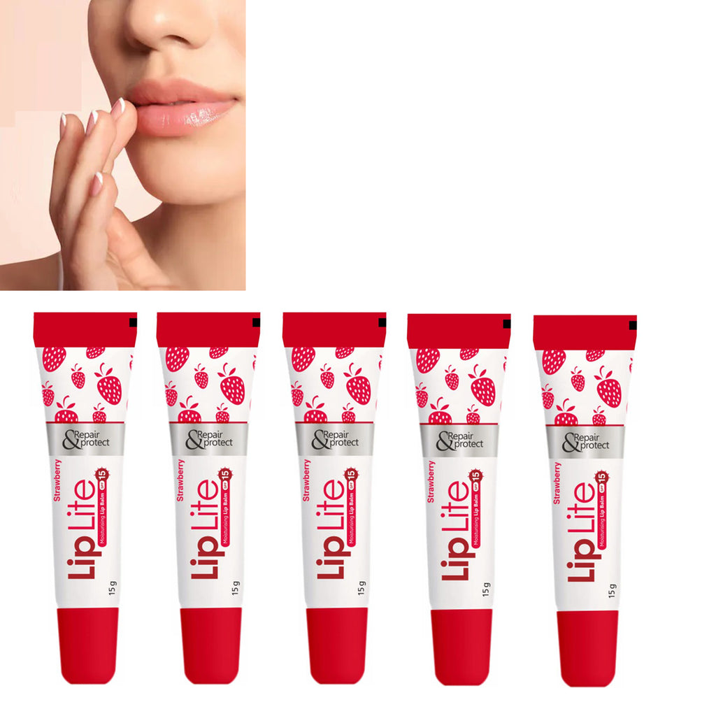 Lip Lite Strawberry Moisturising Lip Balm 15g Pack Of 5
