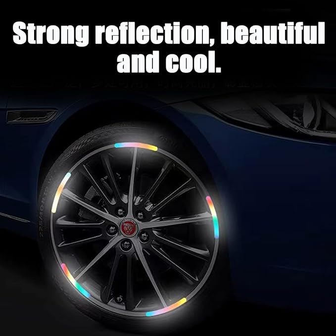 Reflective Car Wheel Decorative Stripe Stickers, Night Safety Warni...