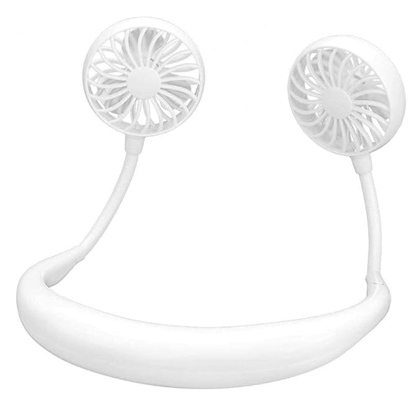 Mini Hand Free Portable Neckband Fan With Light, Usb Rechargeable L...