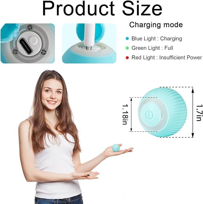 Automatic 360° Self-rotating Cat Ball Toy - Usb Rechargeable Led Pe...