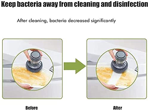 Soap Dispensing Dish Brush With Built-in Liquid Storage - Kitchen C...