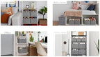 Folding Storage Boxes With Lid, Large Clear Collapsible Stackable S...