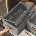 Folding Storage Boxes With Lid, Large Clear Collapsible Stackable S...