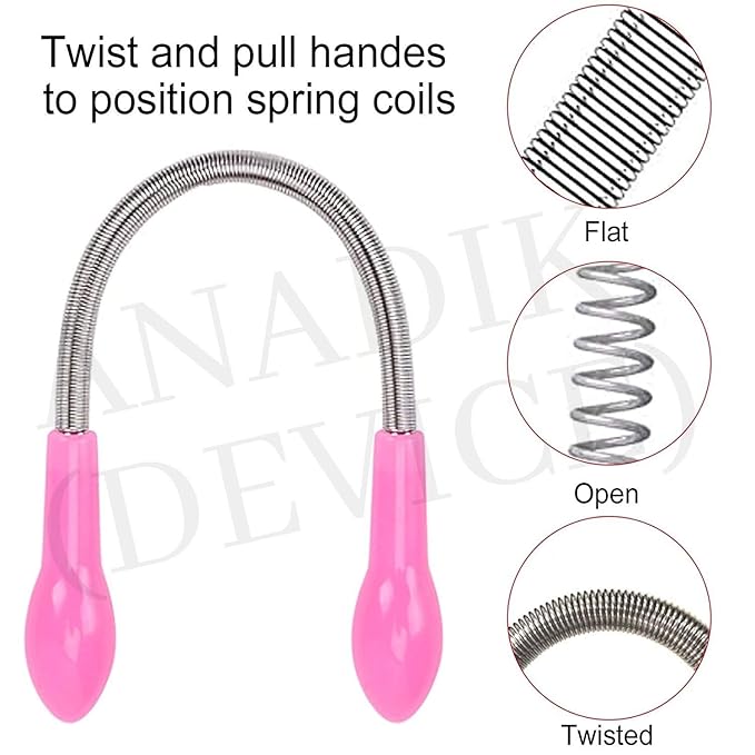 Facial Hair Spring Remover Stick Removal Threading Beauty Tool Epil...