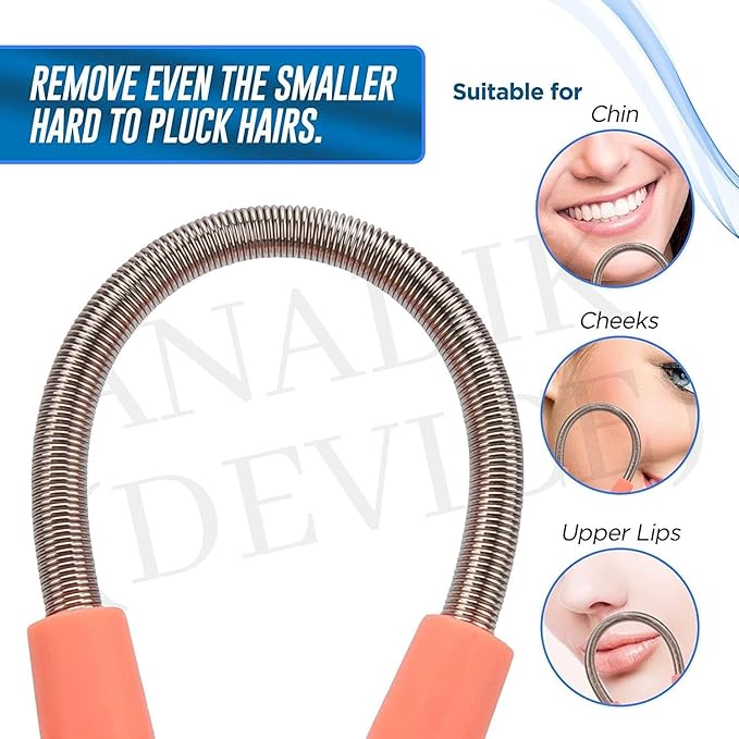 Facial Hair Spring Remover Stick Removal Threading Beauty Tool Epil...
