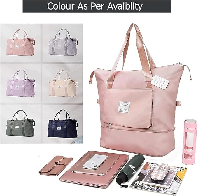Expandable Folding Travel Bag For Women, Luggage Bag For Travel Mul...