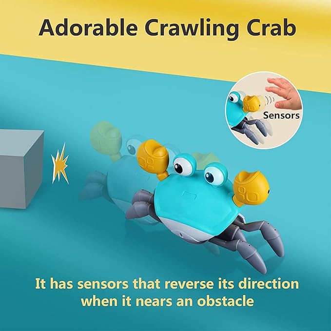 Crawling Crab Baby Musical Kids Toy With Led Lights And Rechargeabl...