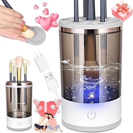 Electric Makeup Brush Cleaner Dryer Machine - One Button Operation