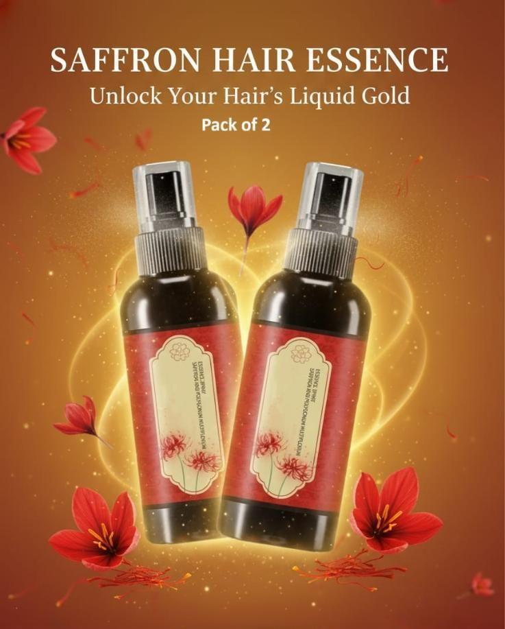 Saffron Essence Hair Spray - Pack Of 2 100 Ml Each Bottle