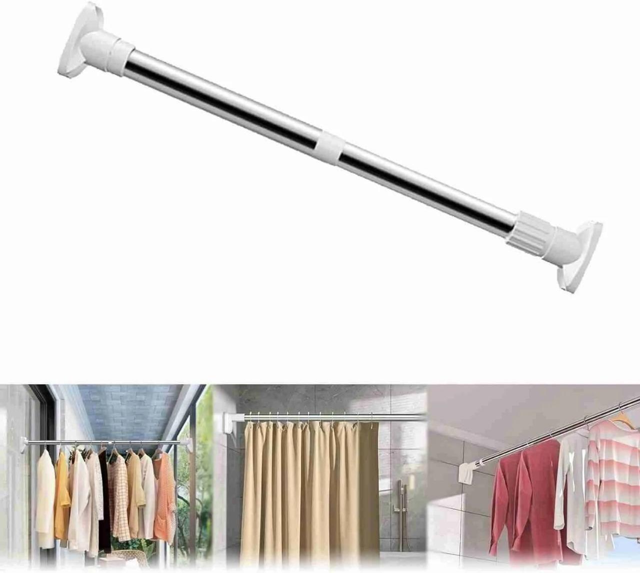 Drill-free Multifunctional Adjustable Rod - No-drill Curtain Storag...