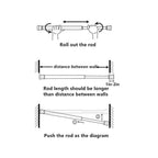 Drill-free Multifunctional Adjustable Rod - No-drill Curtain Storag...