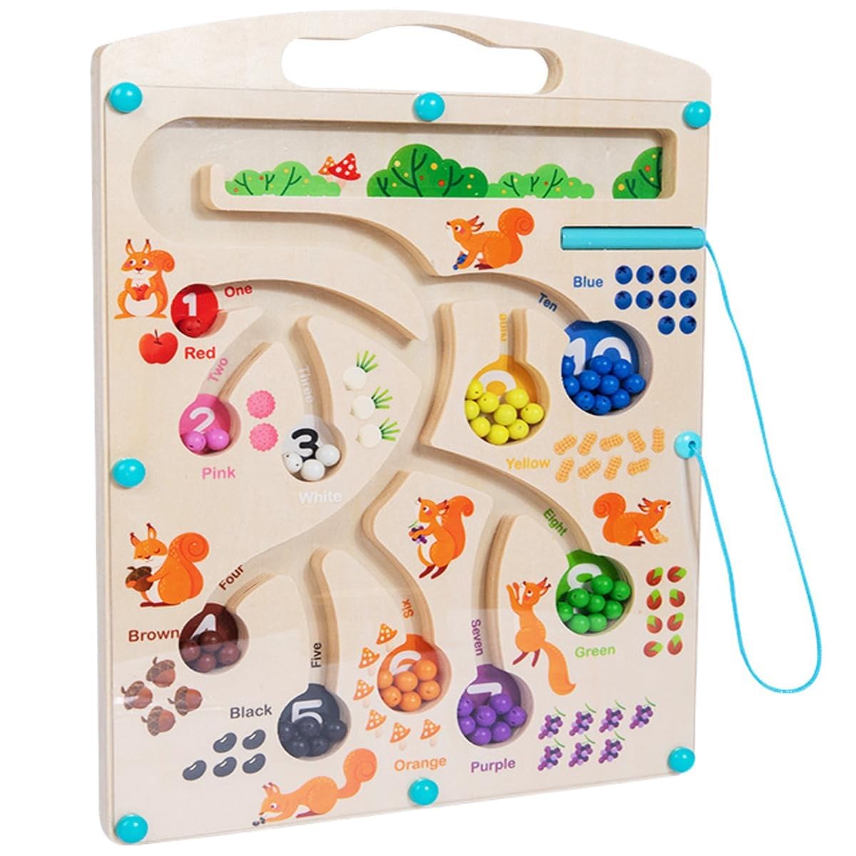 Magnetic Color and Number Maze