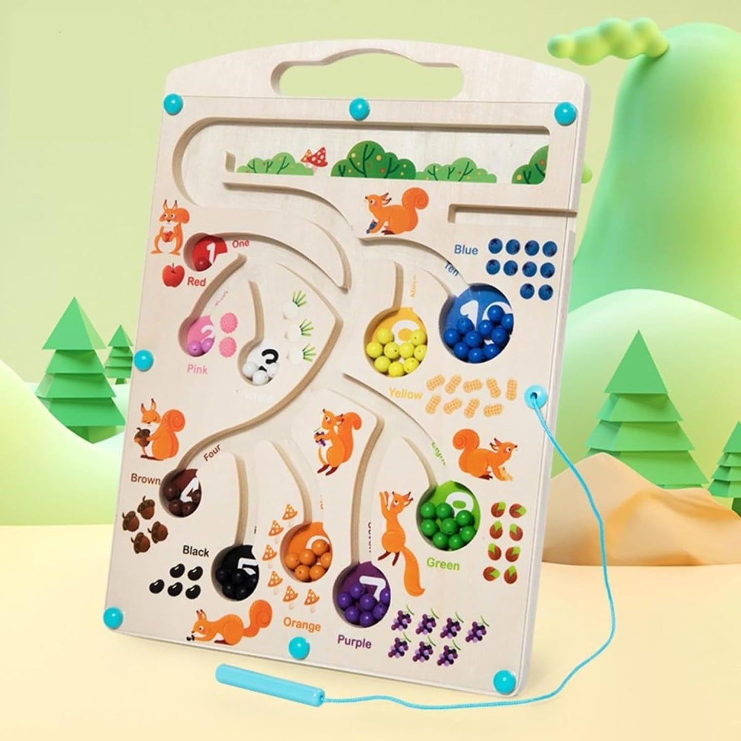 Magnetic Color and Number Maze