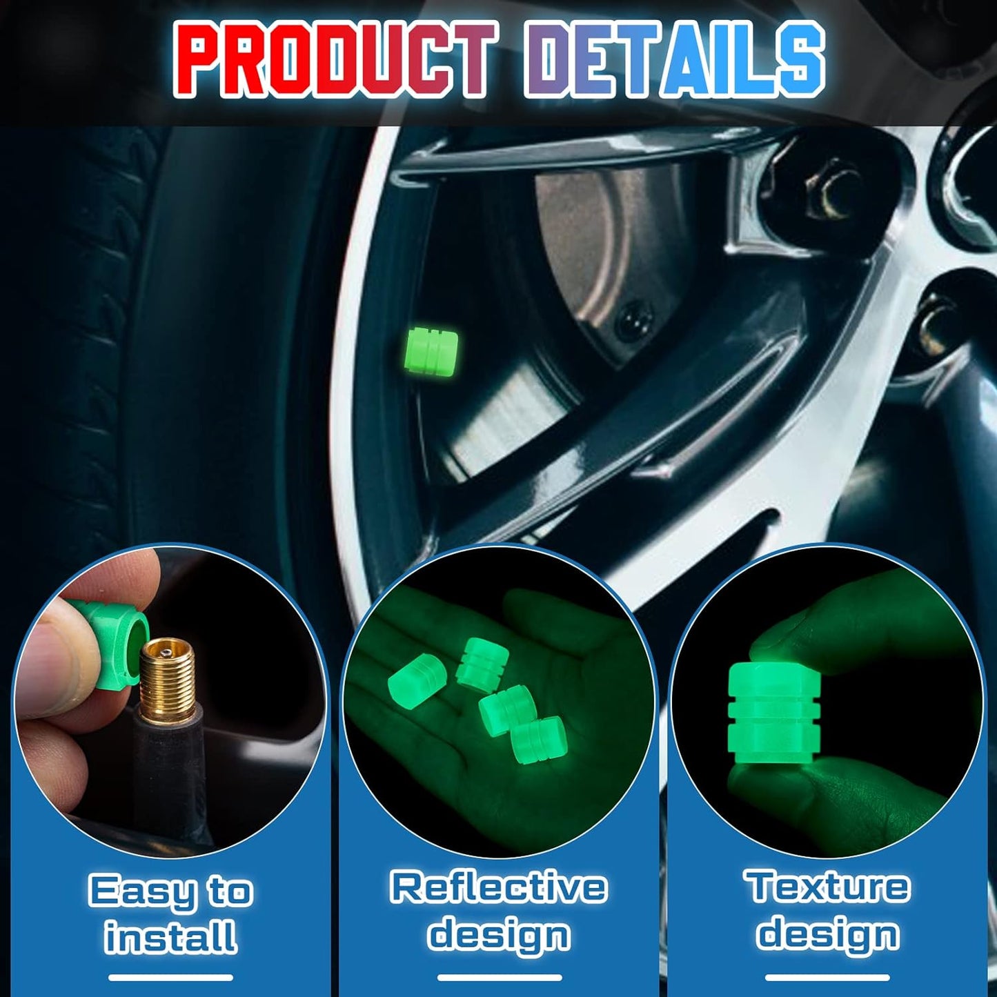 Tire Valve Stem Caps
4 Pack