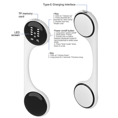 Open-Ear Sleep Therapy Bone Conduction Pillow Speaker