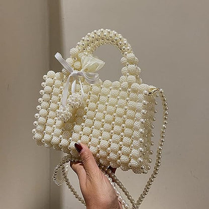 Luxury Pearl Beaded Hand Bag