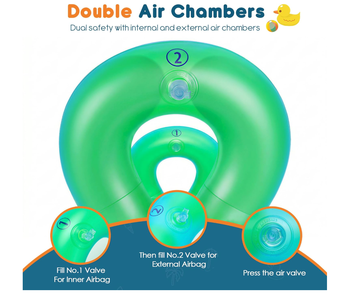 Inflatable Double-Balloon Swimming Vest