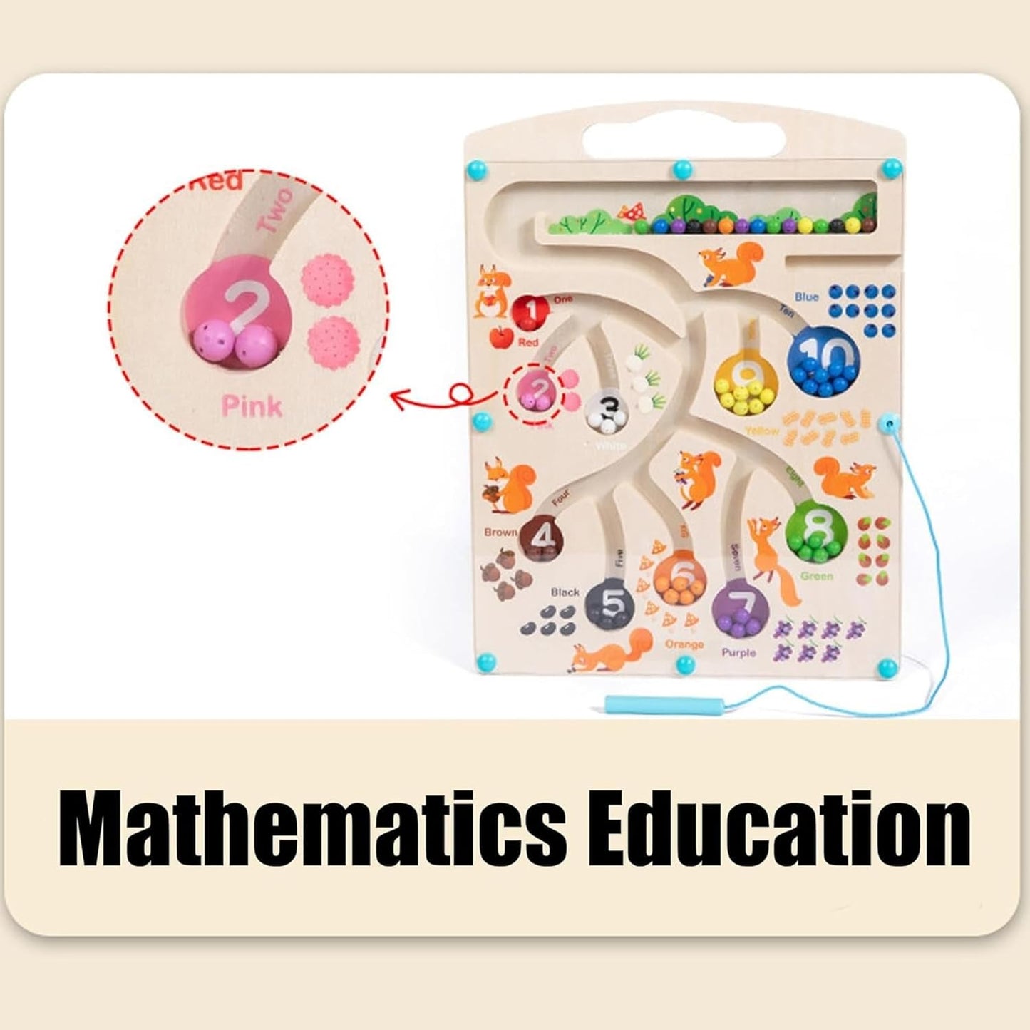 Magnetic Color and Number Maze