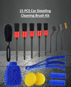 15 Pcs Car Cleaning Brush Kit