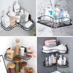 Metal Bathroom Corner Rack Storage Shelves - Multicolor Organizer