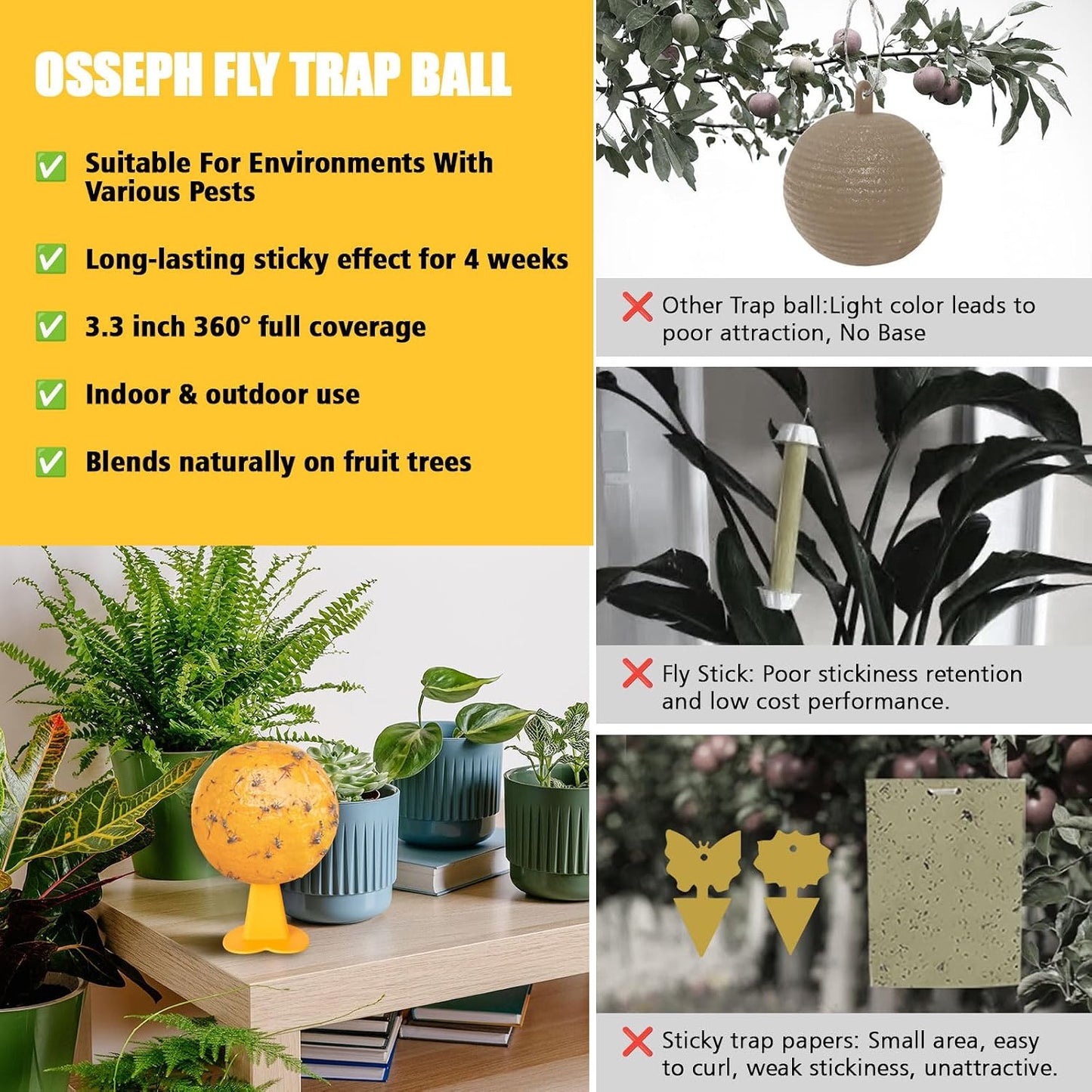 Fruit Fly Sticky Trap Ball