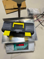 Compact Plastic Mini Tool Storage Box - Removable Tray with Top Organizers